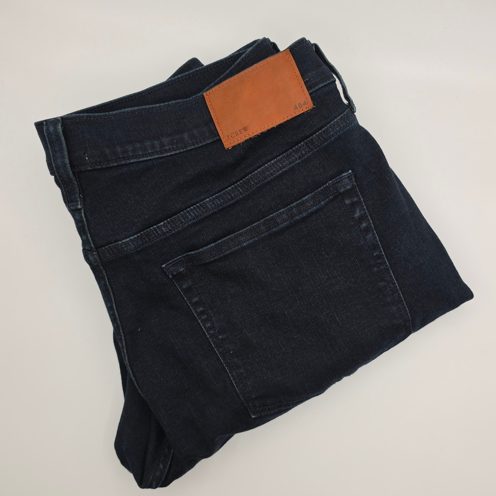 J Crew Jeans Mens 36x32 484 Slim Dark Indigo Excellent Stretch Denim Denim